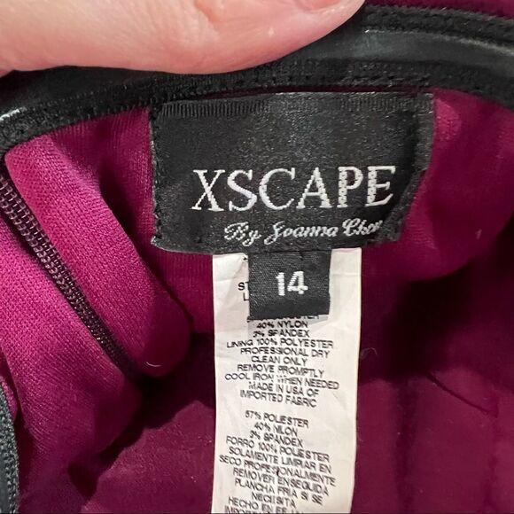 Xscape Metallic Magenta Strapless Mini Dress‎ - Picture 9 of 11
